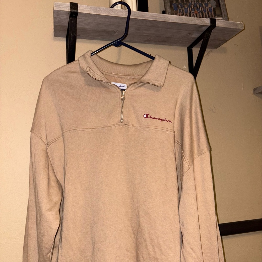 Champion Beige Athletic Sweatshirt